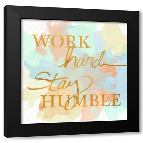 Dream Big and Work Hard Watercolor II Black Modern Wood Framed Art Print with Double Matting by Studio, Sd Graphics