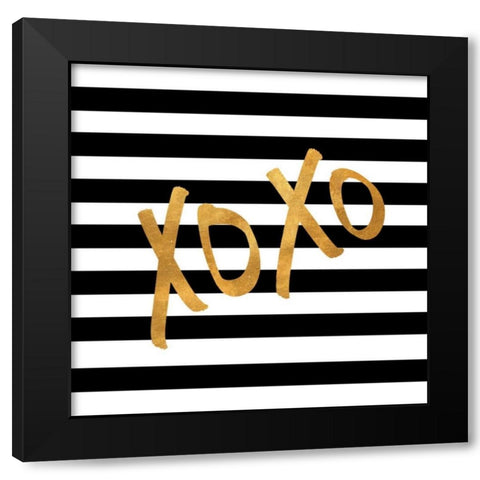 Valentines Stripes III Black Modern Wood Framed Art Print by Studio, Sd Graphics