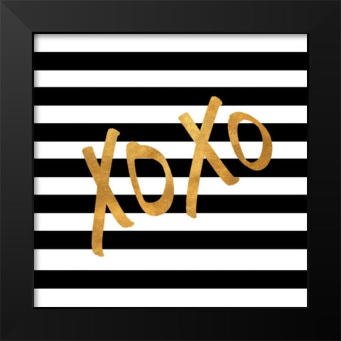 Valentines Stripes III Black Modern Wood Framed Art Print by Studio, Sd Graphics