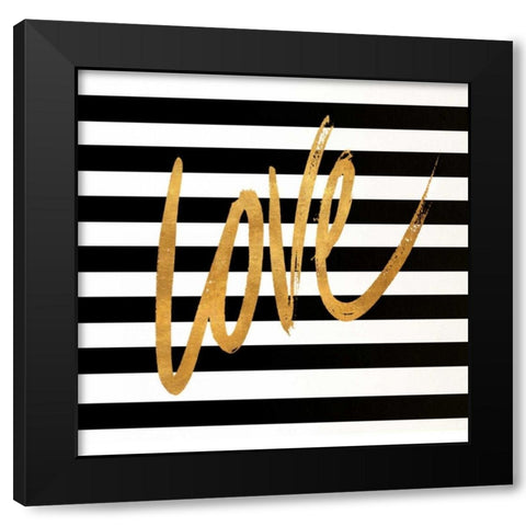 Valentines Stripes IV Black Modern Wood Framed Art Print with Double Matting by Studio, Sd Graphics