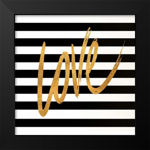 Valentines Stripes IV Black Modern Wood Framed Art Print by Studio, Sd Graphics