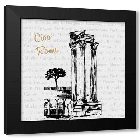 Travel Pack III Black Modern Wood Framed Art Print by Biscardi, Nicholas
