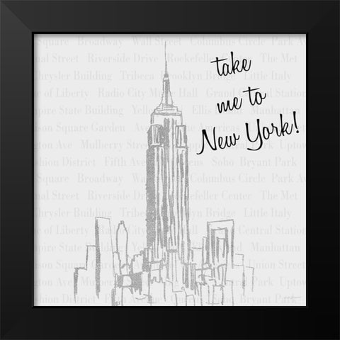 Silver Travel Pack I Black Modern Wood Framed Art Print by Biscardi, Nicholas