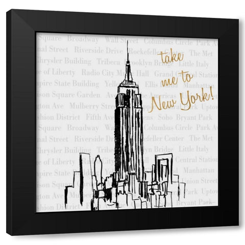 Travel Pack I Black Modern Wood Framed Art Print by Biscardi, Nicholas