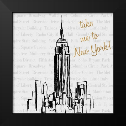 Travel Pack I Black Modern Wood Framed Art Print by Biscardi, Nicholas