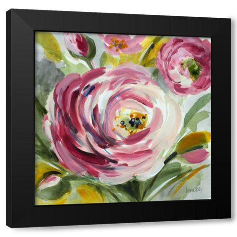 Ranunculus Rosa I Black Modern Wood Framed Art Print by Loreth, Lanie