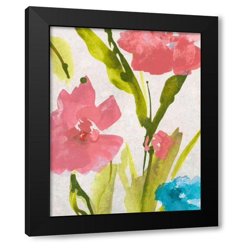 Blue and Pink le Povat  II Black Modern Wood Framed Art Print with Double Matting by Loreth, Lanie