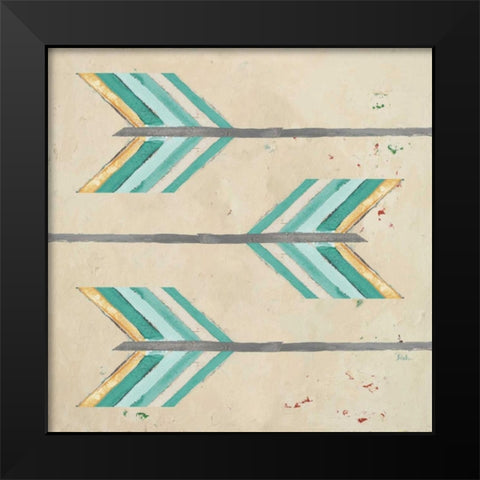 Feather Arrows Black Modern Wood Framed Art Print by Pinto, Patricia
