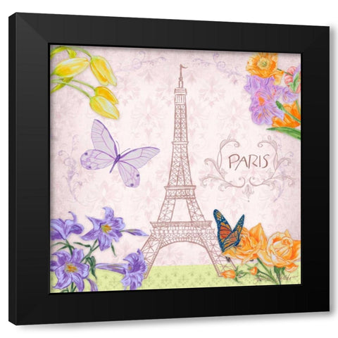 Parisian Meadow I Black Modern Wood Framed Art Print by Baliko, Linda