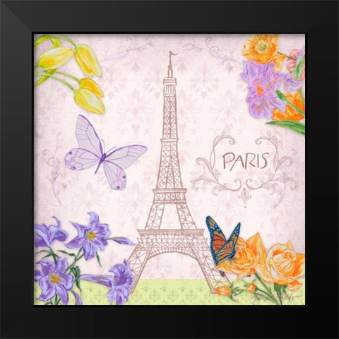 Parisian Meadow I Black Modern Wood Framed Art Print by Baliko, Linda