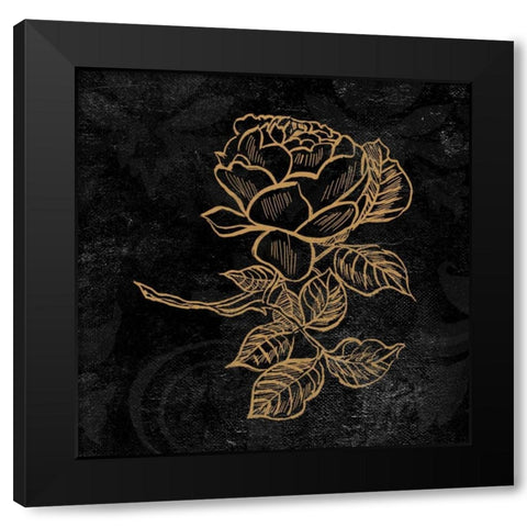 Elegant Paris Gold VI Black Modern Wood Framed Art Print with Double Matting by Baliko, Linda