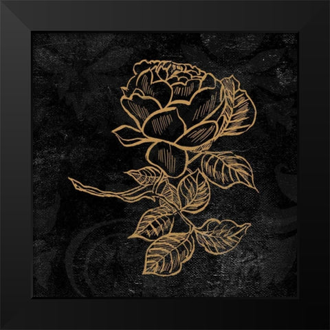 Elegant Paris Gold VI Black Modern Wood Framed Art Print by Baliko, Linda