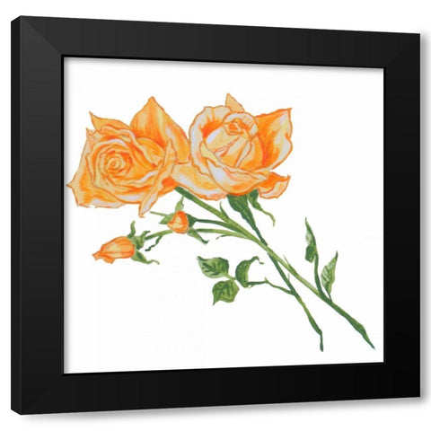 Floral IV Black Modern Wood Framed Art Print by Baliko, Linda