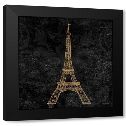 Elegant Paris Gold III Black Modern Wood Framed Art Print with Double Matting by Baliko, Linda