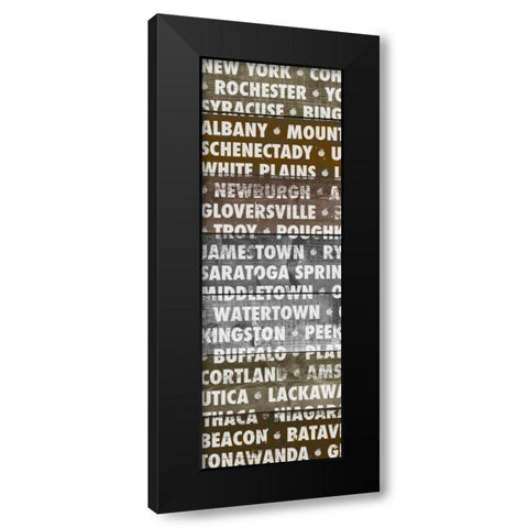 Cities on Wood Black Modern Wood Framed Art Print by Meneely, Dan