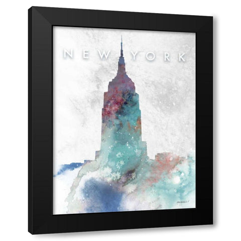 Empire Black Modern Wood Framed Art Print with Double Matting by Meneely, Dan