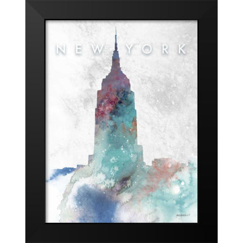 Empire Black Modern Wood Framed Art Print by Meneely, Dan
