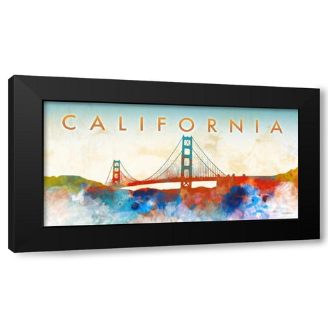 California Gate Black Modern Wood Framed Art Print with Double Matting by Meneely, Dan