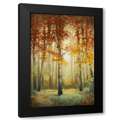 Woodland Glow II Black Modern Wood Framed Art Print by Marcon, Michael