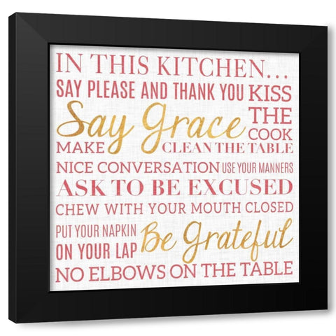 In This Kitchen Black Modern Wood Framed Art Print with Double Matting by Studio, Sd Graphics