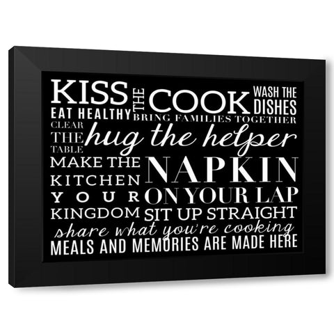 Kitchen Rules V Black Modern Wood Framed Art Print by Studio, Sd Graphics
