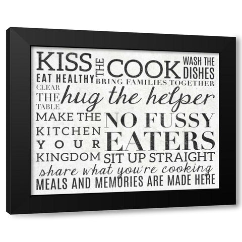 Kitchen Rules II Black Modern Wood Framed Art Print by Studio, Sd Graphics