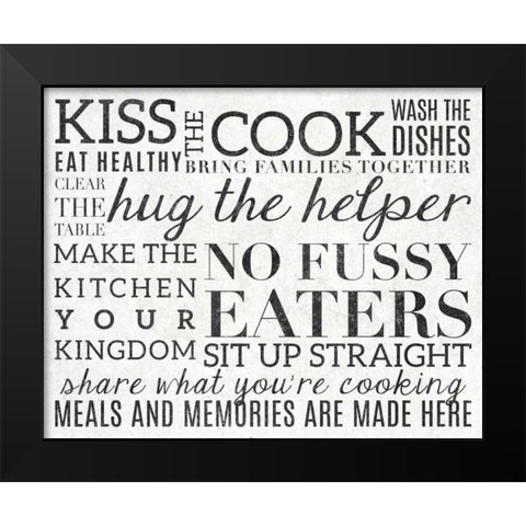 Kitchen Rules II Black Modern Wood Framed Art Print by Studio, Sd Graphics