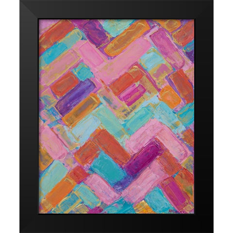 Golden Internodes I Black Modern Wood Framed Art Print by Coolick, Ann Marie