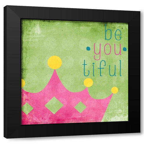 Be You Crown I Black Modern Wood Framed Art Print with Double Matting by Sundance Graphics
