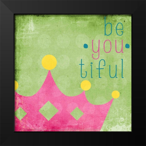 Be You Crown I Black Modern Wood Framed Art Print by Sundance Graphics