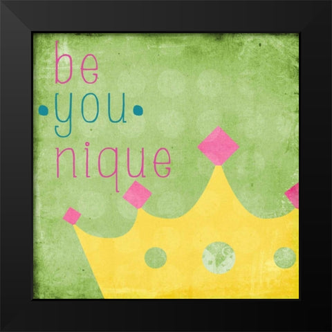 Be You Crown II Black Modern Wood Framed Art Print by Sundance Graphics