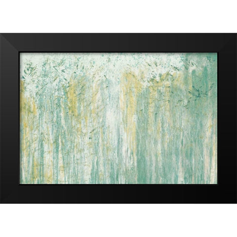 Teal Ambient Surround Black Modern Wood Framed Art Print by Mercado, M.