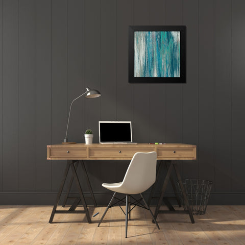 Fall Sunset Black Modern Wood Framed Art Print by Mercado, M.