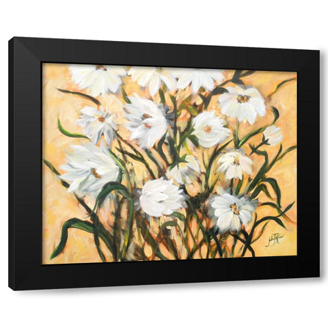 Wild Daisies Black Modern Wood Framed Art Print with Double Matting by DeRice, Julie
