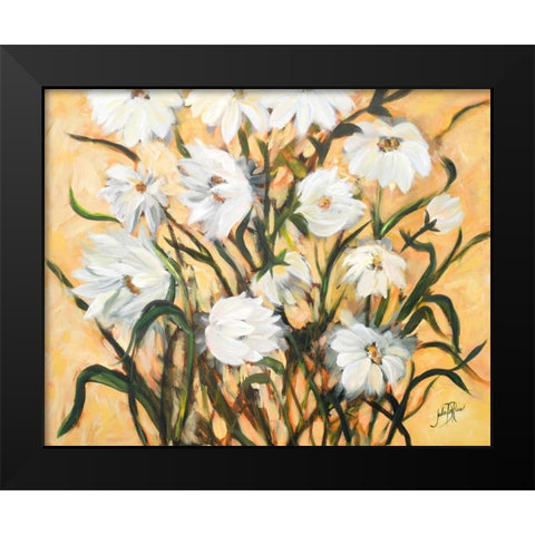 Wild Daisies Black Modern Wood Framed Art Print by DeRice, Julie