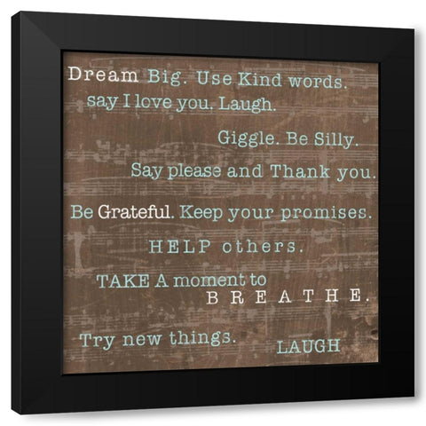 Encouraging Words Black Modern Wood Framed Art Print with Double Matting by Studio, Sd Graphics
