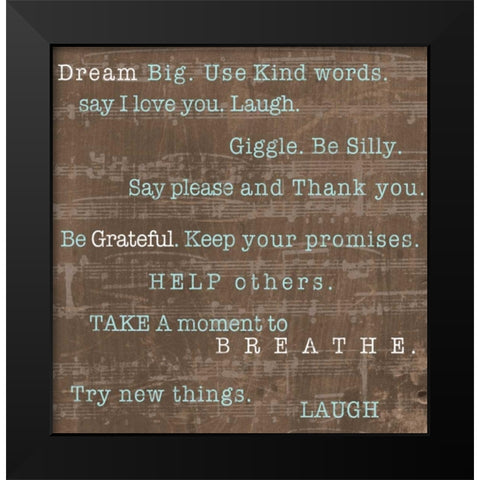 Encouraging Words Black Modern Wood Framed Art Print by Studio, Sd Graphics