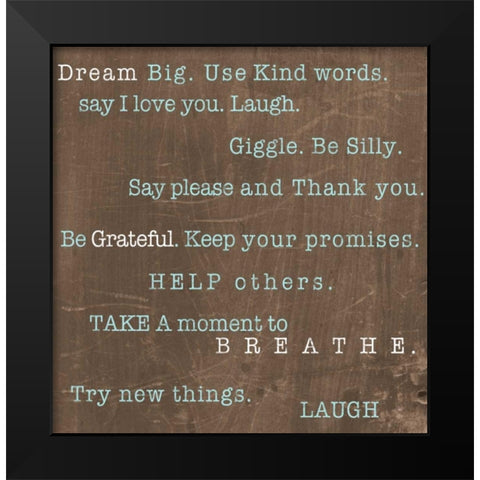 Encouraging Words Black Modern Wood Framed Art Print by Studio, Sd Graphics