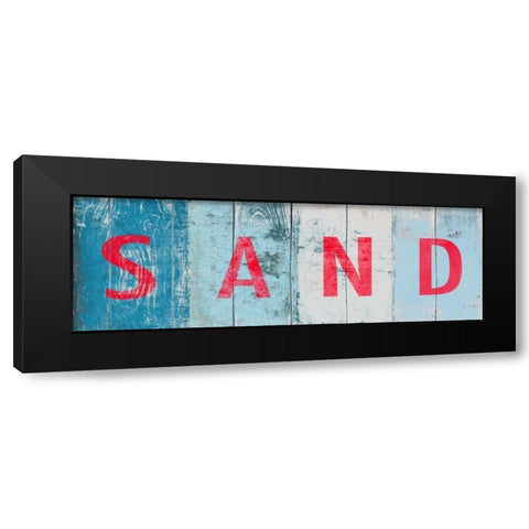 Beach and Sand II Black Modern Wood Framed Art Print by SD Graphics Studio
