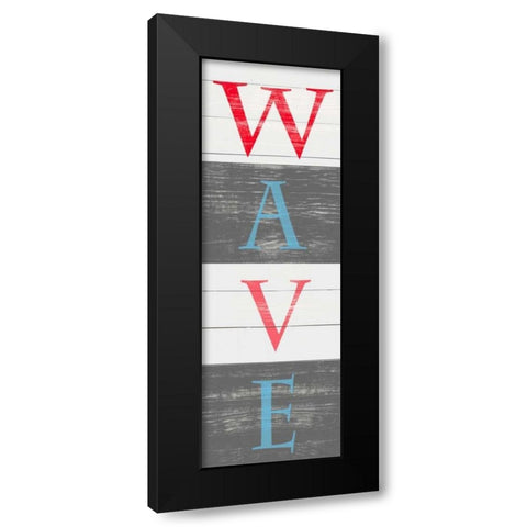 Sea and Wave II Black Modern Wood Framed Art Print with Double Matting by SD Graphics Studio