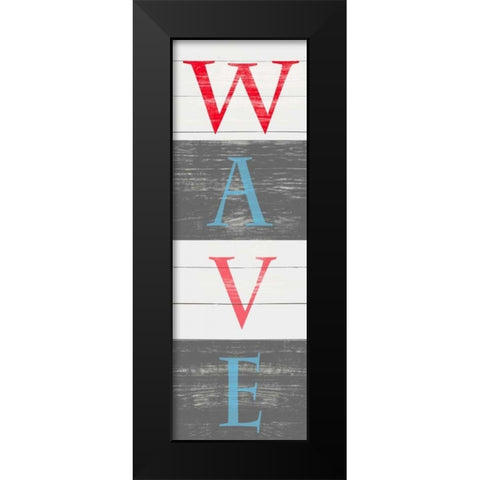 Sea and Wave II Black Modern Wood Framed Art Print by SD Graphics Studio