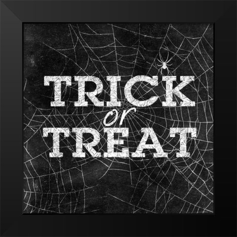 Trick or Treat Black Modern Wood Framed Art Print by Studio, Sd Graphics