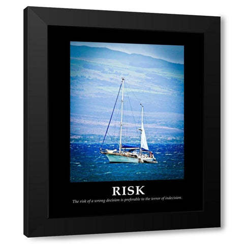 Risk Black Modern Wood Framed Art Print with Double Matting by Nawrocke, Bruce