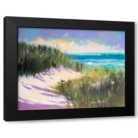 Seagrass Shore Black Modern Wood Framed Art Print with Double Matting by Slivka, Jane