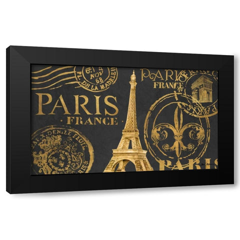 Letters from Paris II Black Modern Wood Framed Art Print by Gaynor, Janice