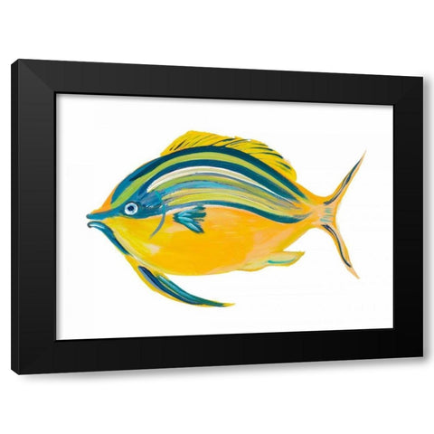Fishy III Black Modern Wood Framed Art Print by DeRice, Julie