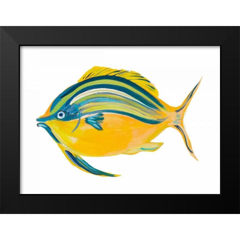 Fishy III Black Modern Wood Framed Art Print by DeRice, Julie