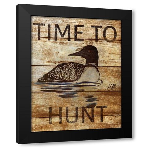 Time To Hunt  II Black Modern Wood Framed Art Print by DeRice, Julie