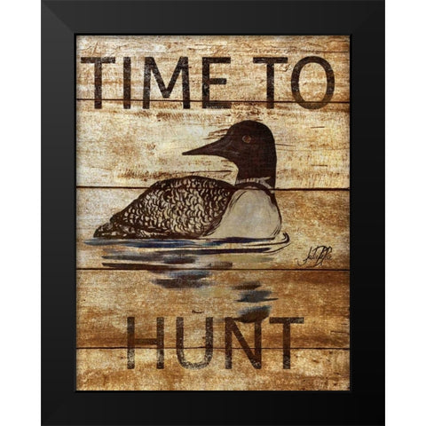 Time To Hunt  II Black Modern Wood Framed Art Print by DeRice, Julie