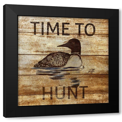 Time To Hunt Square II Black Modern Wood Framed Art Print by DeRice, Julie